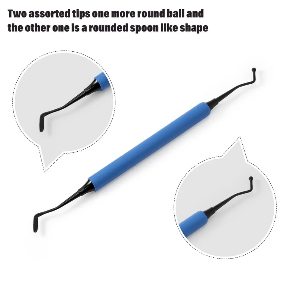 3pc Stainless Steel Window Squeegee | Anti-Slip Rubber Coating | Vinyl Tucking & Weeding Kit - Thumbnail 6