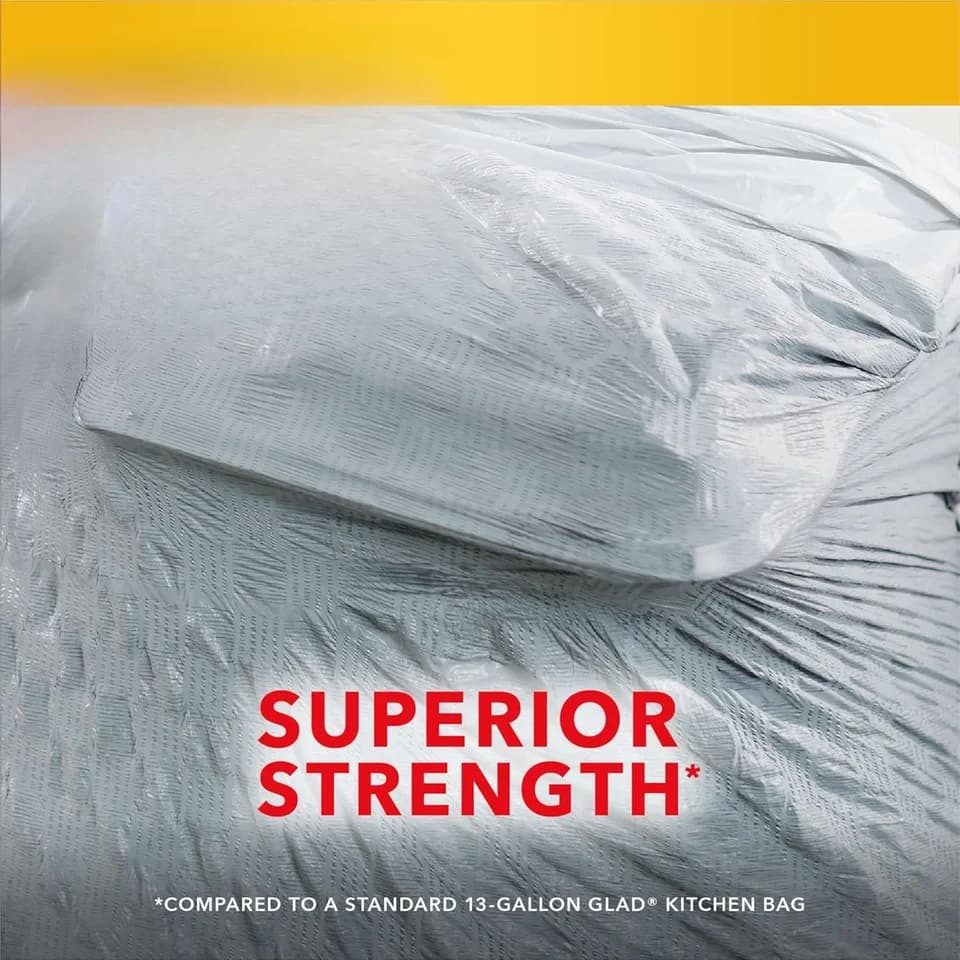 Heavy Duty Bin Bags | Stink Shield | 50L White Drawstring - Thumbnail 6