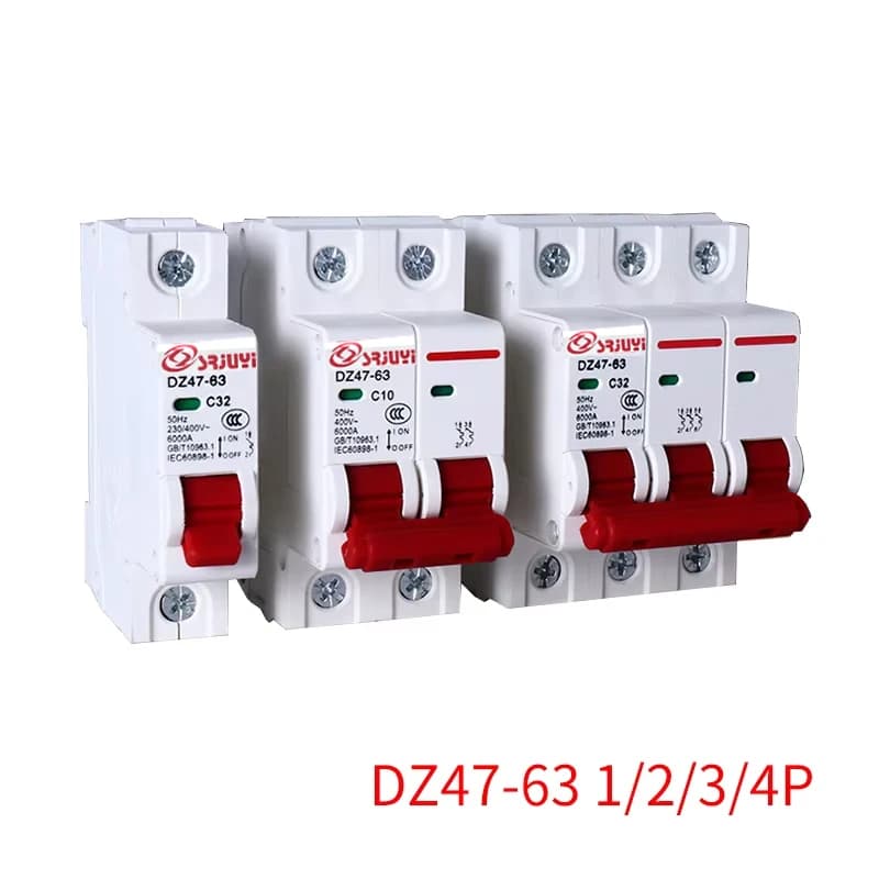 C Type Miniature Circuit Breaker | 400V 6A-63A | 35mm DIN Rail Mount - Thumbnail 3