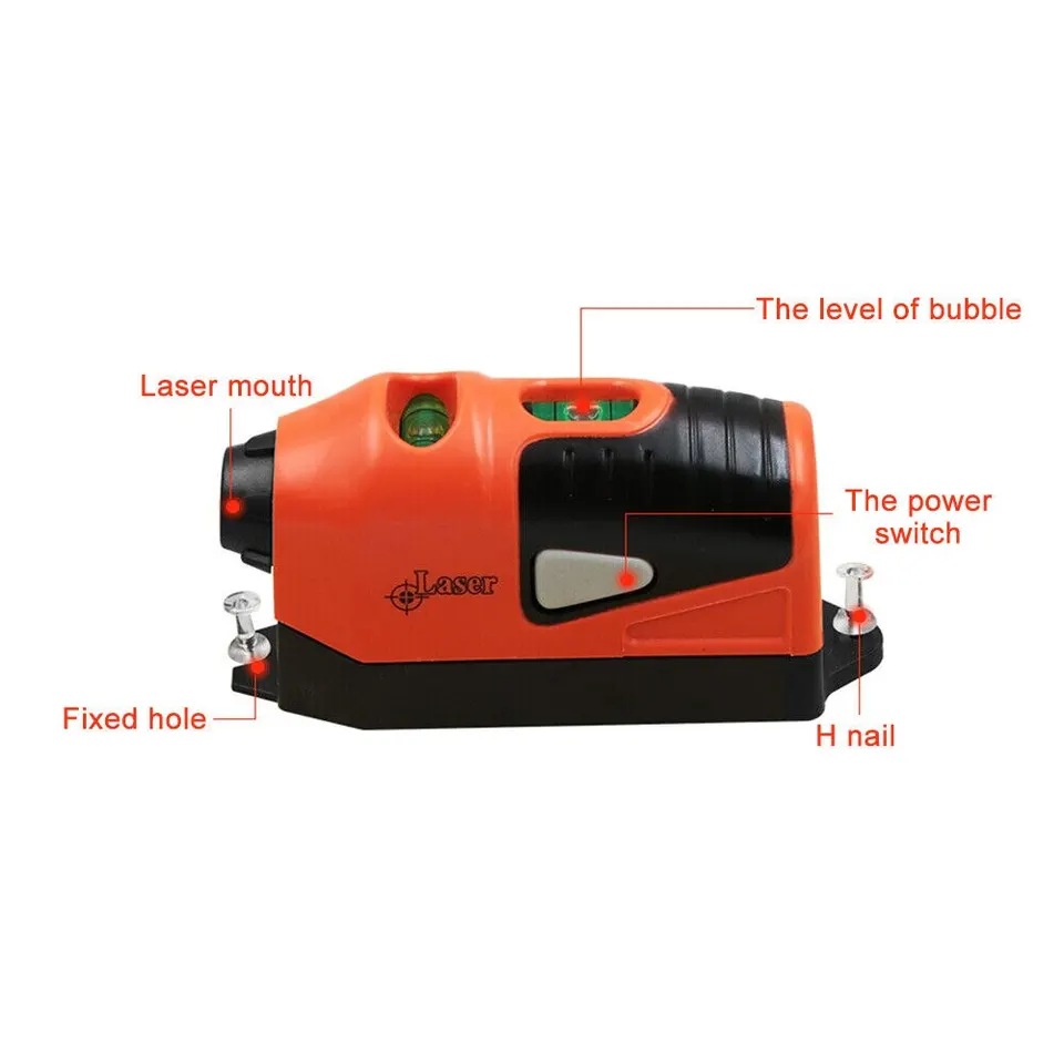 Mini Laser Level | Vertical & Horizontal Line Projection | Compact & Portable - Thumbnail 5