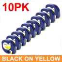 10PK Black on Yellow