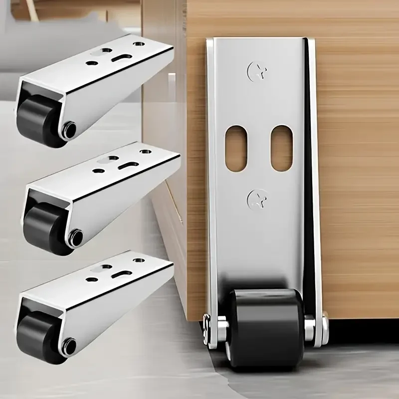 Sliding Door Wheels | 4-Pack Heavy-Duty Nylon Caster Set | Smooth & Quiet Glide - Thumbnail 2