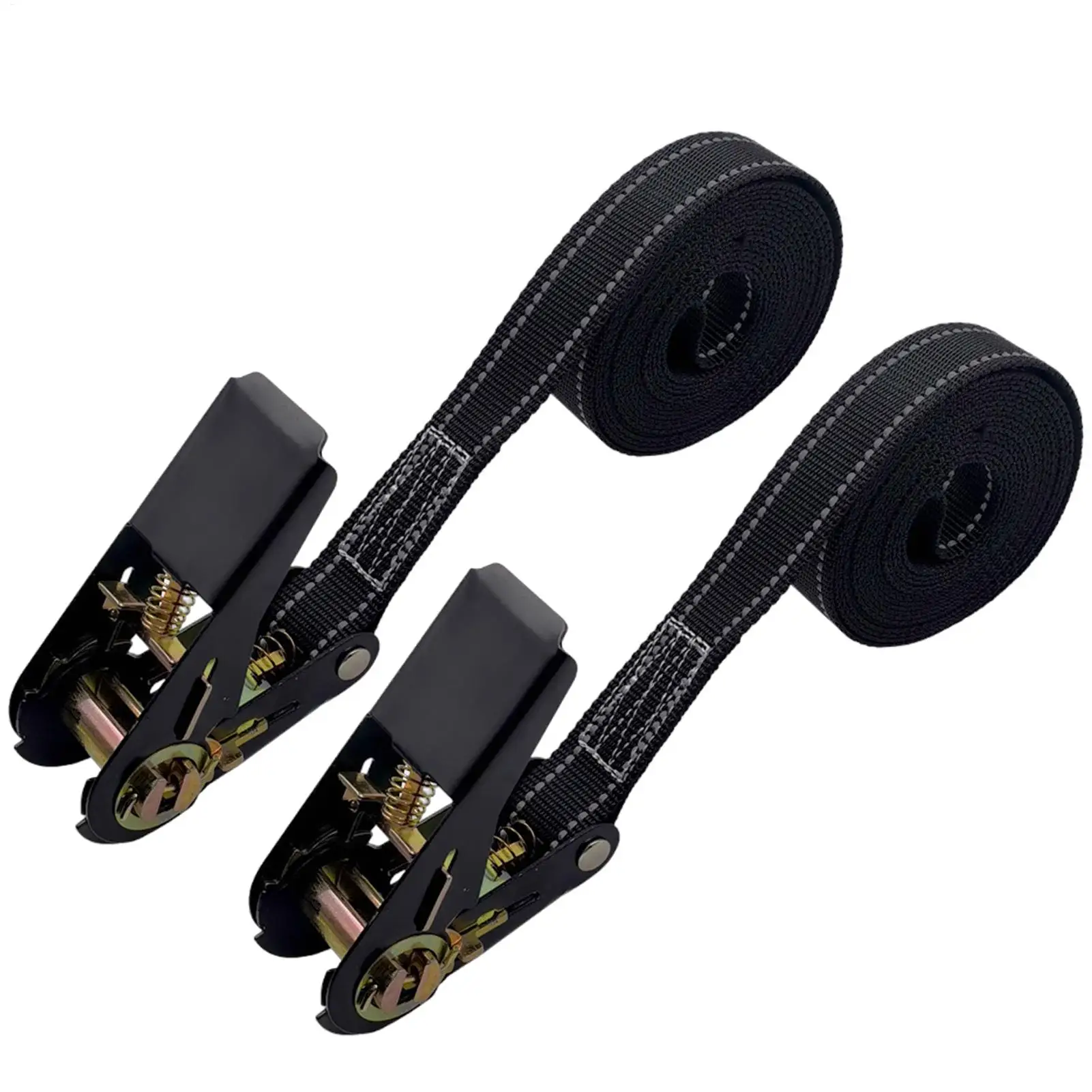 Heavy-Duty Ratchet Tie-Down Straps | Cargo Securement System | Truck & Trailer Use