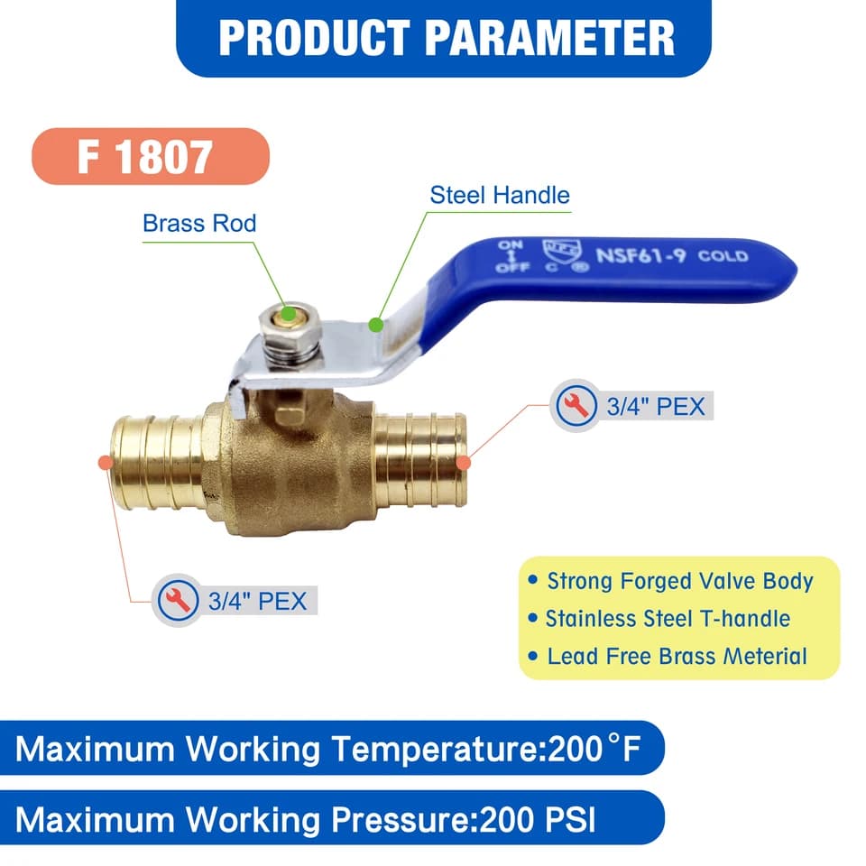 3/4" PEX Double Check Ball Valve | Hot & Cold Water System | 10 Pack 80411 - Thumbnail 3