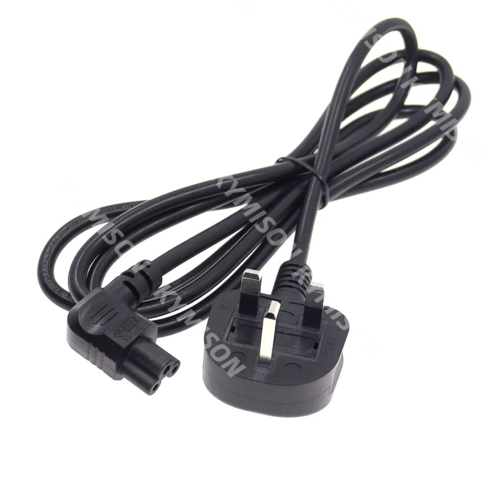 IEC C5 to UK Mains Plug Angled Extension Lead | Laptop/PC Monitor Power | 90 Degree Adapter - Thumbnail 6