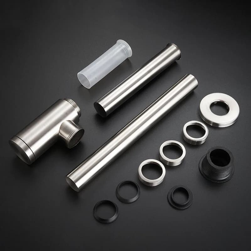 Stainless 304 Steel Basin Bottle Trap | Sink Drain Pipe | Nickel/Chrome Finish - Thumbnail 5