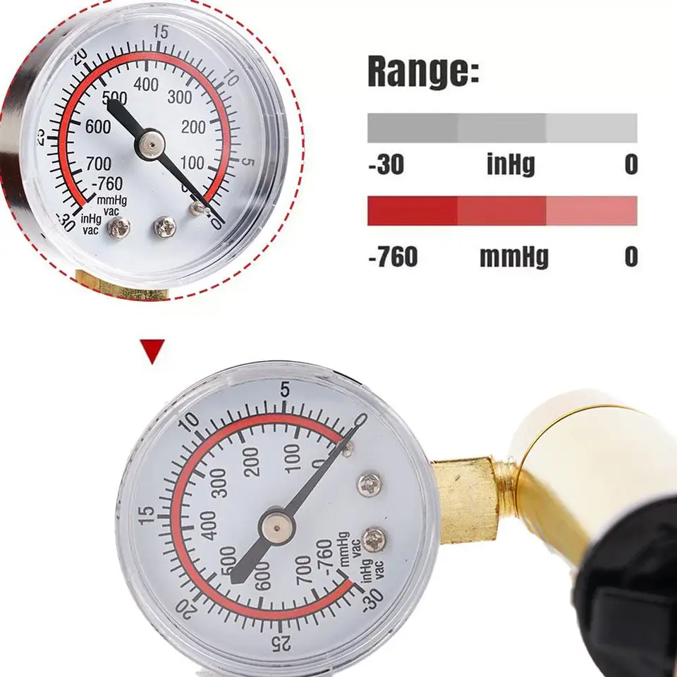 Brake Bleeder Kit | Vacuum Pump & Gauge | Automotive Fluid Tester - Thumbnail 2