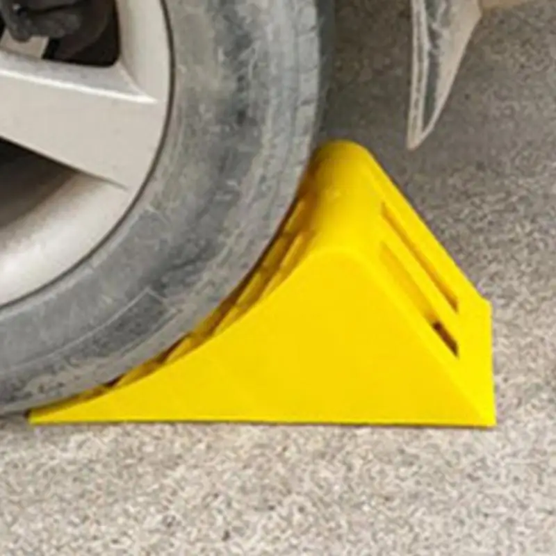 Wheel Chocks | Textured Plastic Grip | Secure Parking Stop Blocks - Thumbnail 2