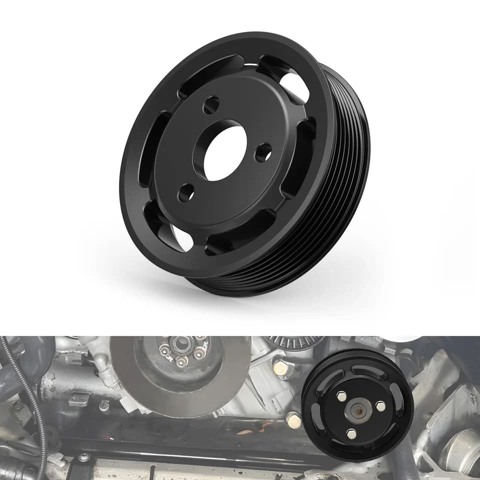 Heavy-Duty Power Steering Pump Pulley | For BMW E90 E92 335i | N54 Engine - Thumbnail 3