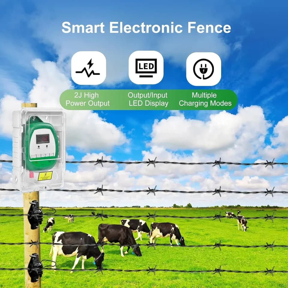 Fence Energiser 10km | High-Voltage Pulse Controller | EU Charger - Thumbnail 4