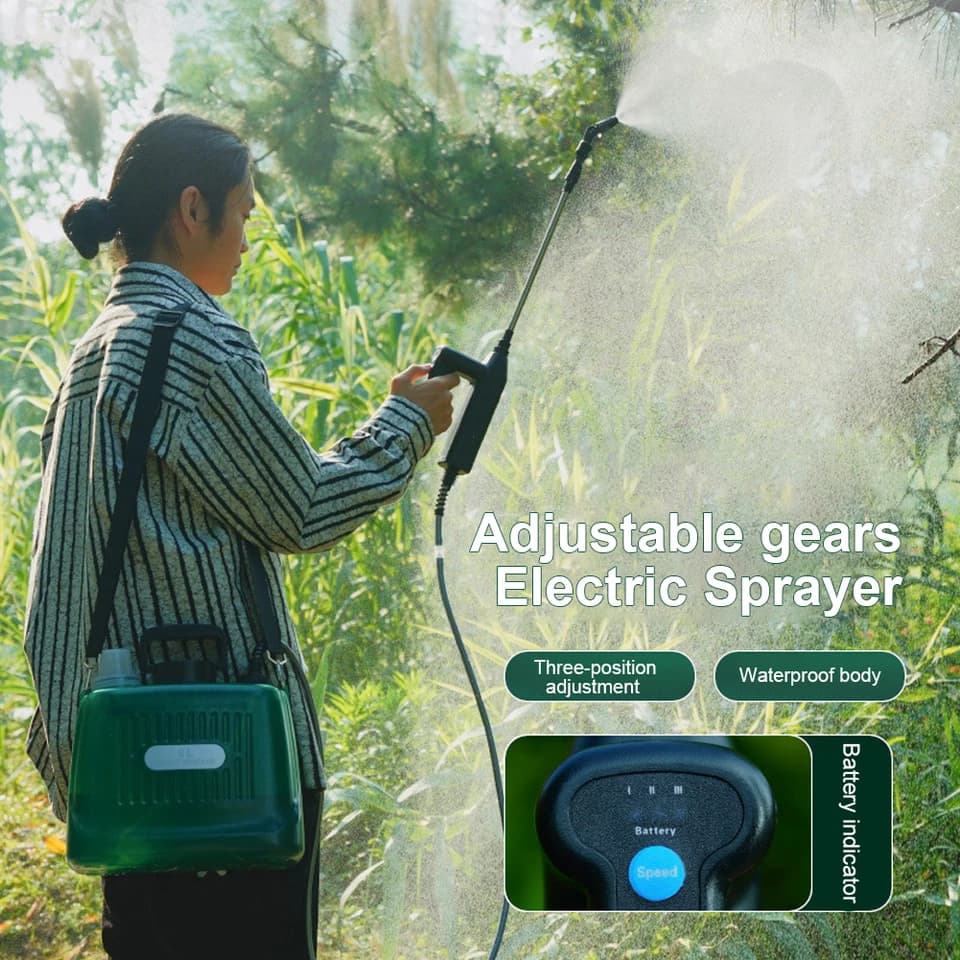 5/8L Electric Knapsack Sprayer | High-Pressure, Battery Powered | 4 Mist Nozzles - Thumbnail 5