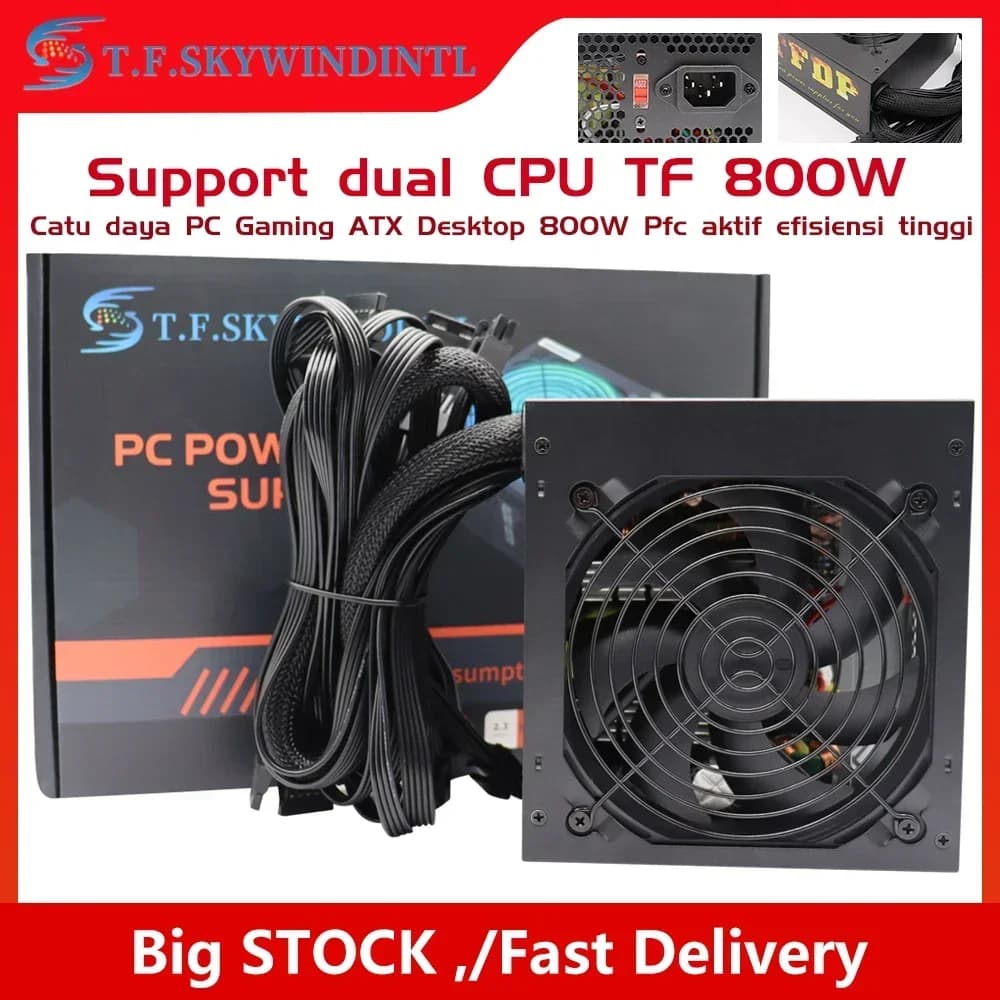 800W ATX Power Supply ATX Desktop Computer PSU Gold Mining Chia Rated Power 800W Competitive Game Gamer 80PLUS 110V 220V - Image 1