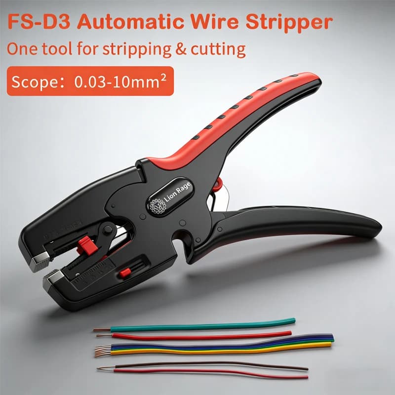 Automatic Wire Stripper & Crimper | 140g Lightweight Design | Multi-Function Tool for Electricians - Thumbnail 2