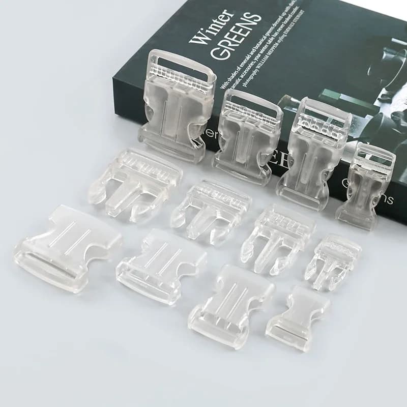 Transparent Side Release Buckles | Quick Release Plastic Clips | Webbing Fasteners - Thumbnail 2