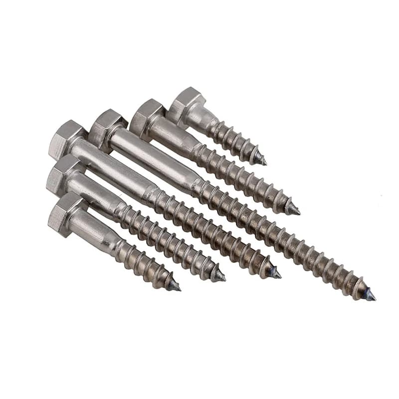 M6 M8 M10 Deck Screws Stainless Steel | External Hex Head | Half Thread Wood Bolt - Thumbnail 4