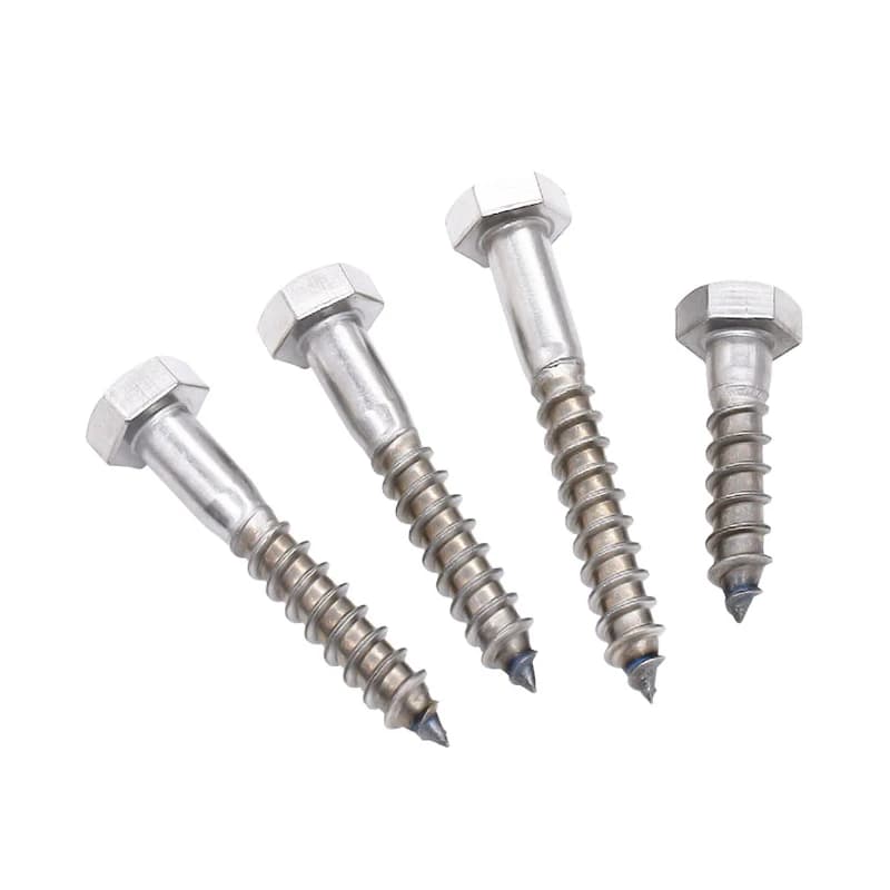 M6 M8 M10 Deck Screws Stainless Steel | External Hex Head | Half Thread Wood Bolt - Thumbnail 2