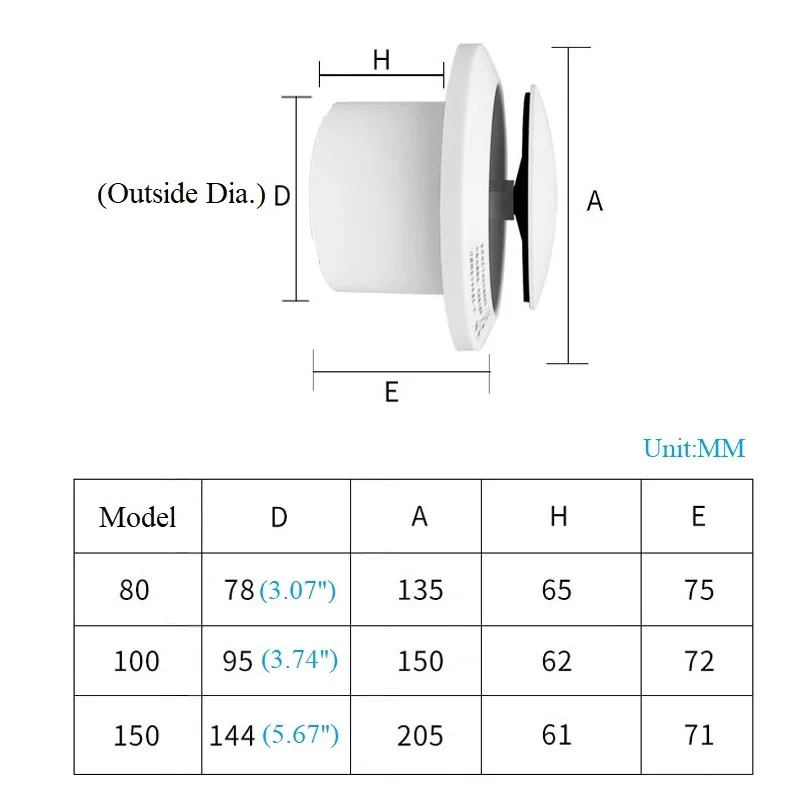 Vent Round | 3-Position Push A/C Diffuser | White ABS Plastic - Thumbnail 4