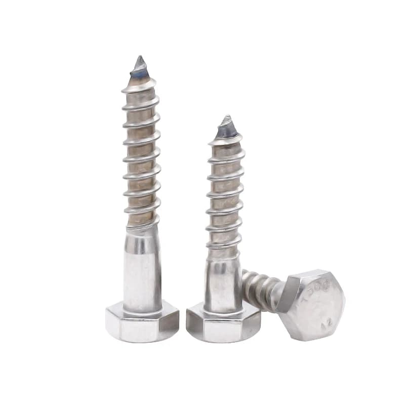 M6 M8 M10 Deck Screws Stainless Steel | External Hex Head | Half Thread Wood Bolt - Thumbnail 5