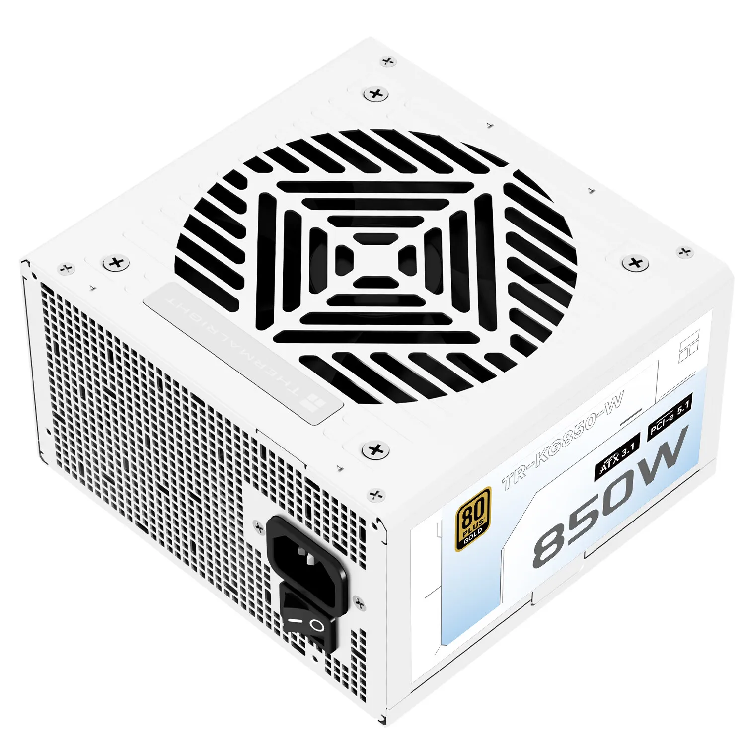 Modular ATX3.1 Power Supply | 850W 80 Plus Gold | 100-240V Universal Voltage | Premium White Edition - Thumbnail 4