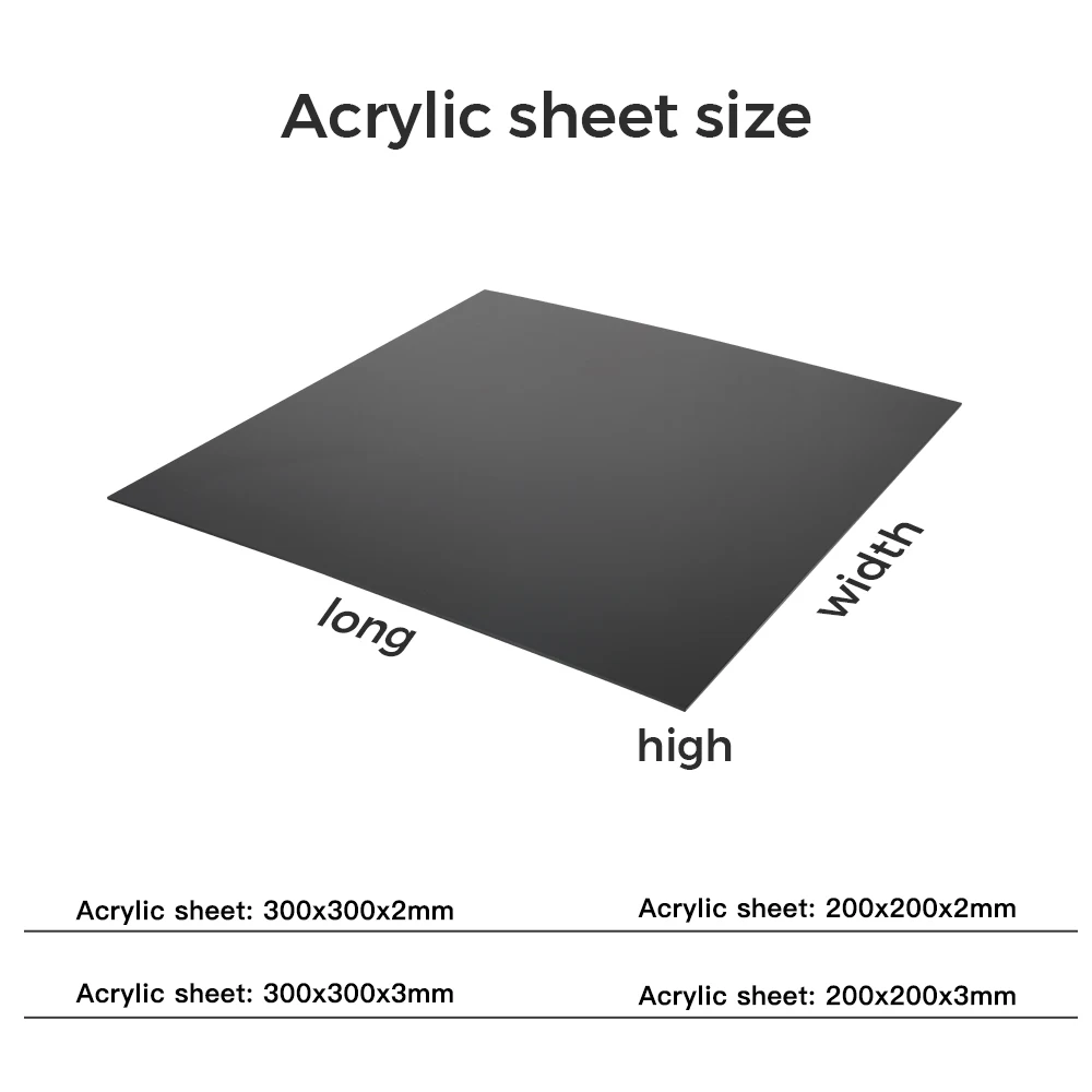 Professional-Grade Acrylic Sheet | 200mm x 200mm | High-Gloss Black for Laser Engraving & CNC - Thumbnail 4