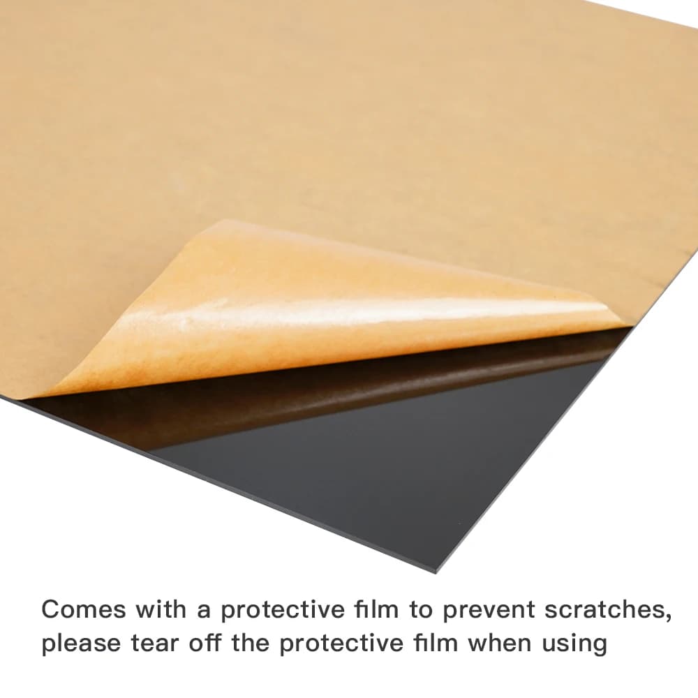 Professional-Grade Acrylic Sheet | 200mm x 200mm | High-Gloss Black for Laser Engraving & CNC - Thumbnail 3