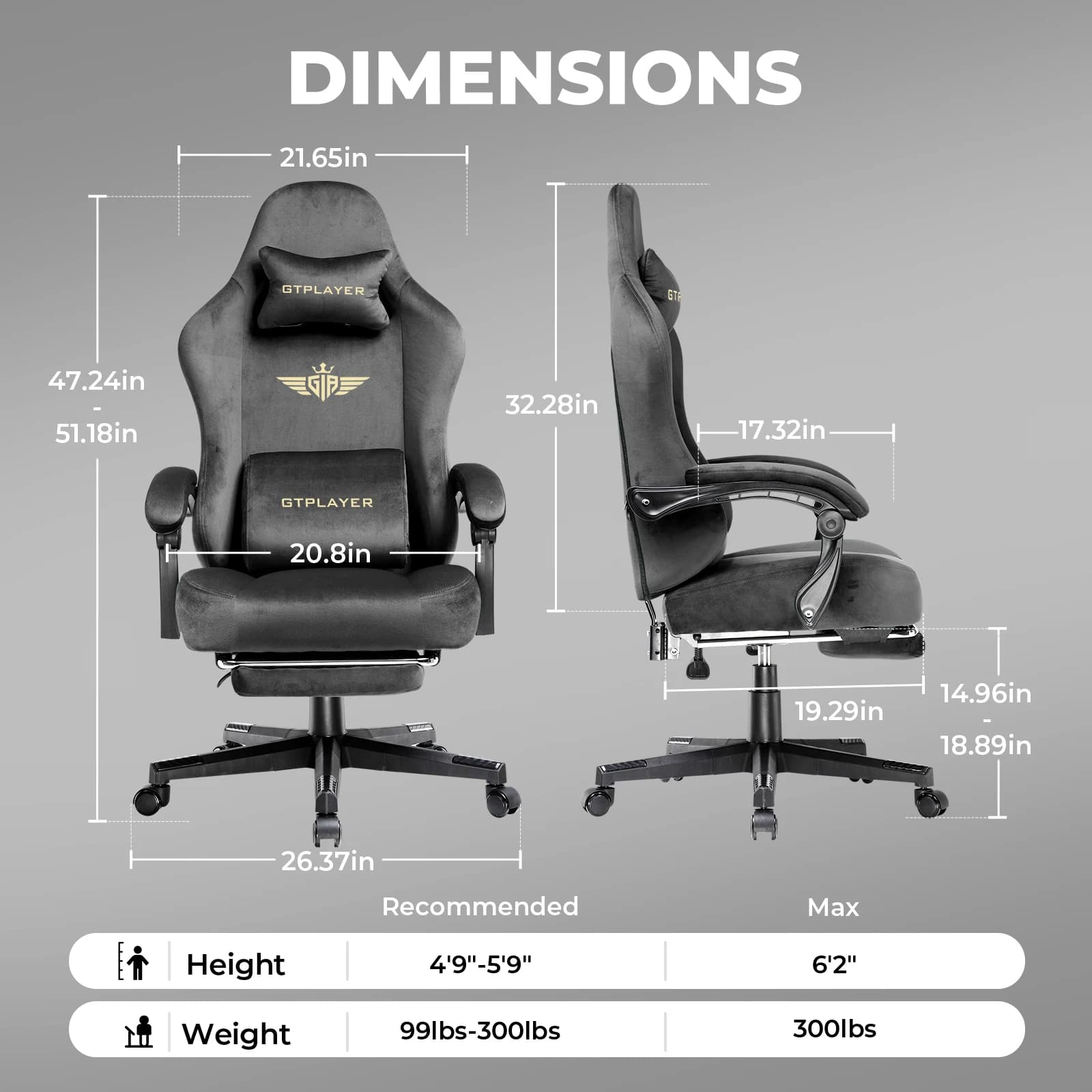 Fabric Gaming Chair | Ergonomic Office Chair | High Quality PC Chair for Long Sessions - Thumbnail 3