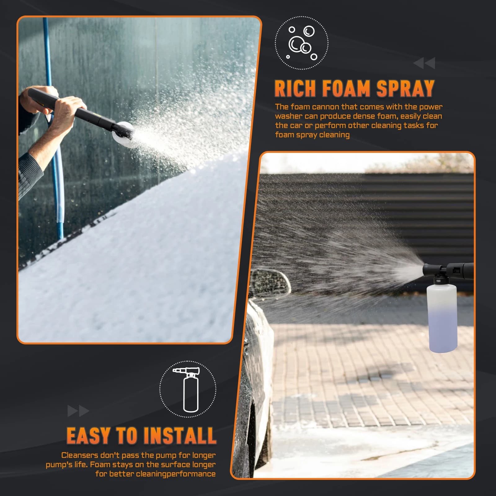 Pressure Washer 5000 PSI | 3.2 GPM High Power | Effortless Home & Patio Cleaning - Thumbnail 5