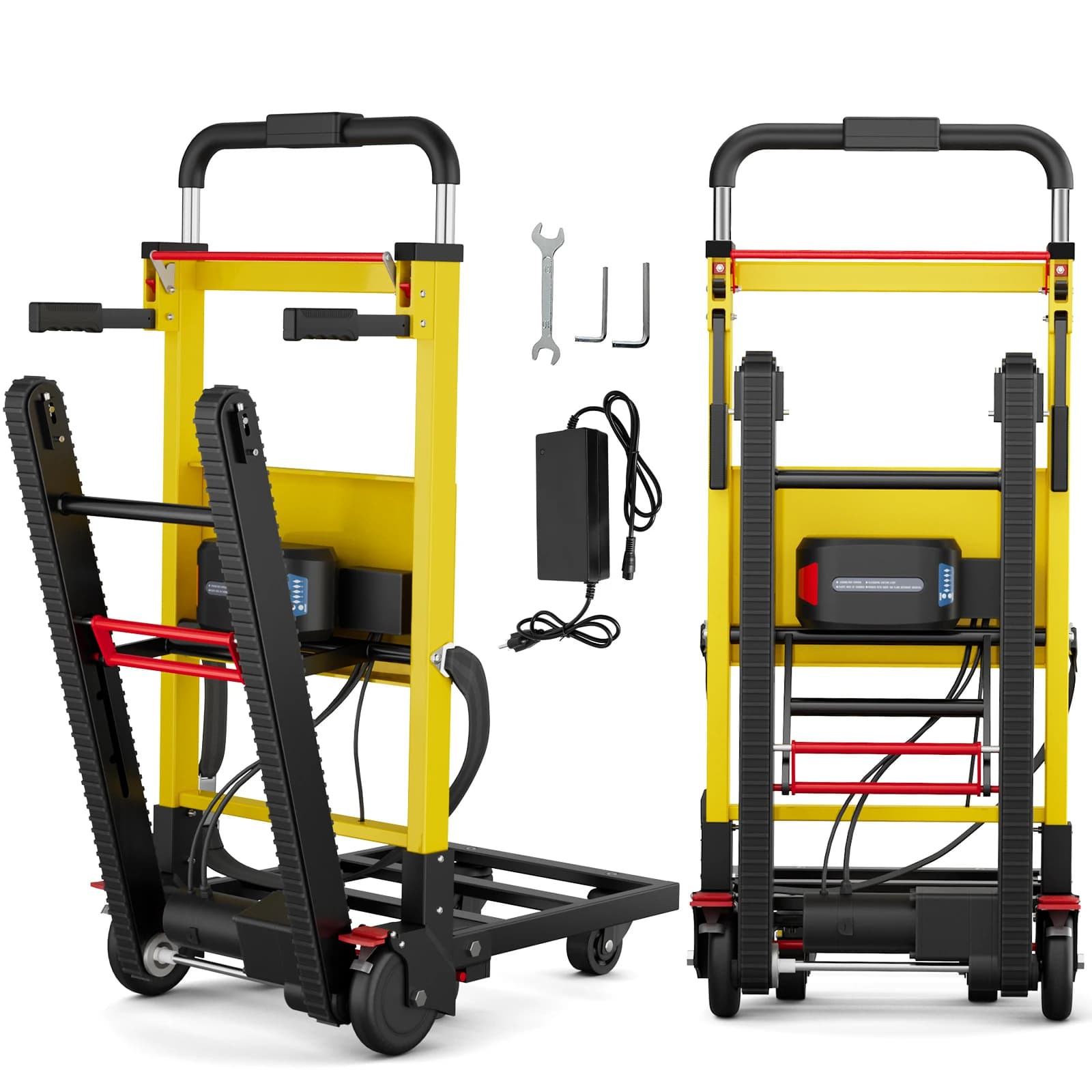 Stair Climbing Hand Truck | 400lb Heavy-Duty Capacity | Folding Dolly for Moving - Thumbnail 2