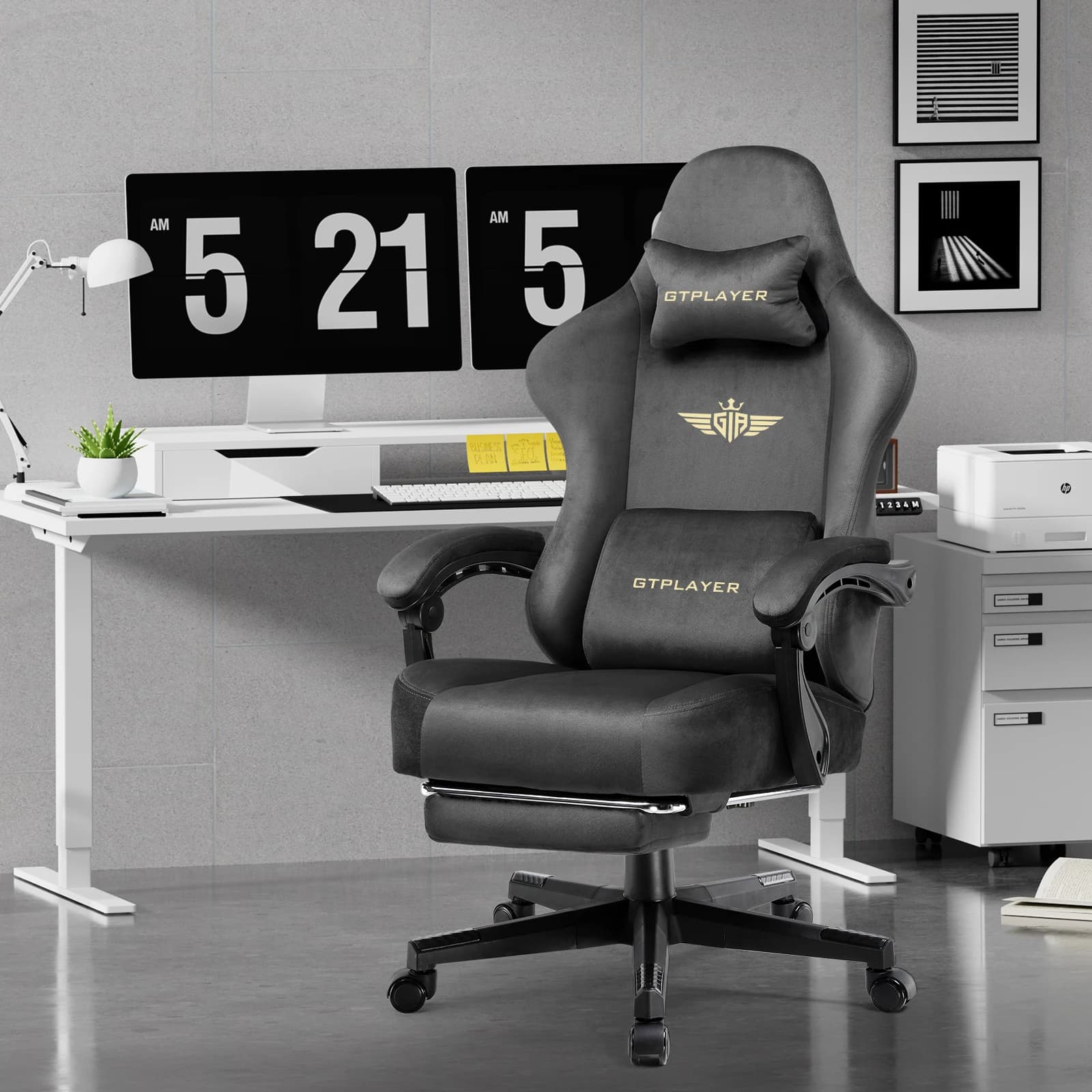 Fabric Gaming Chair | Ergonomic Office Chair | High Quality PC Chair for Long Sessions - Thumbnail 2
