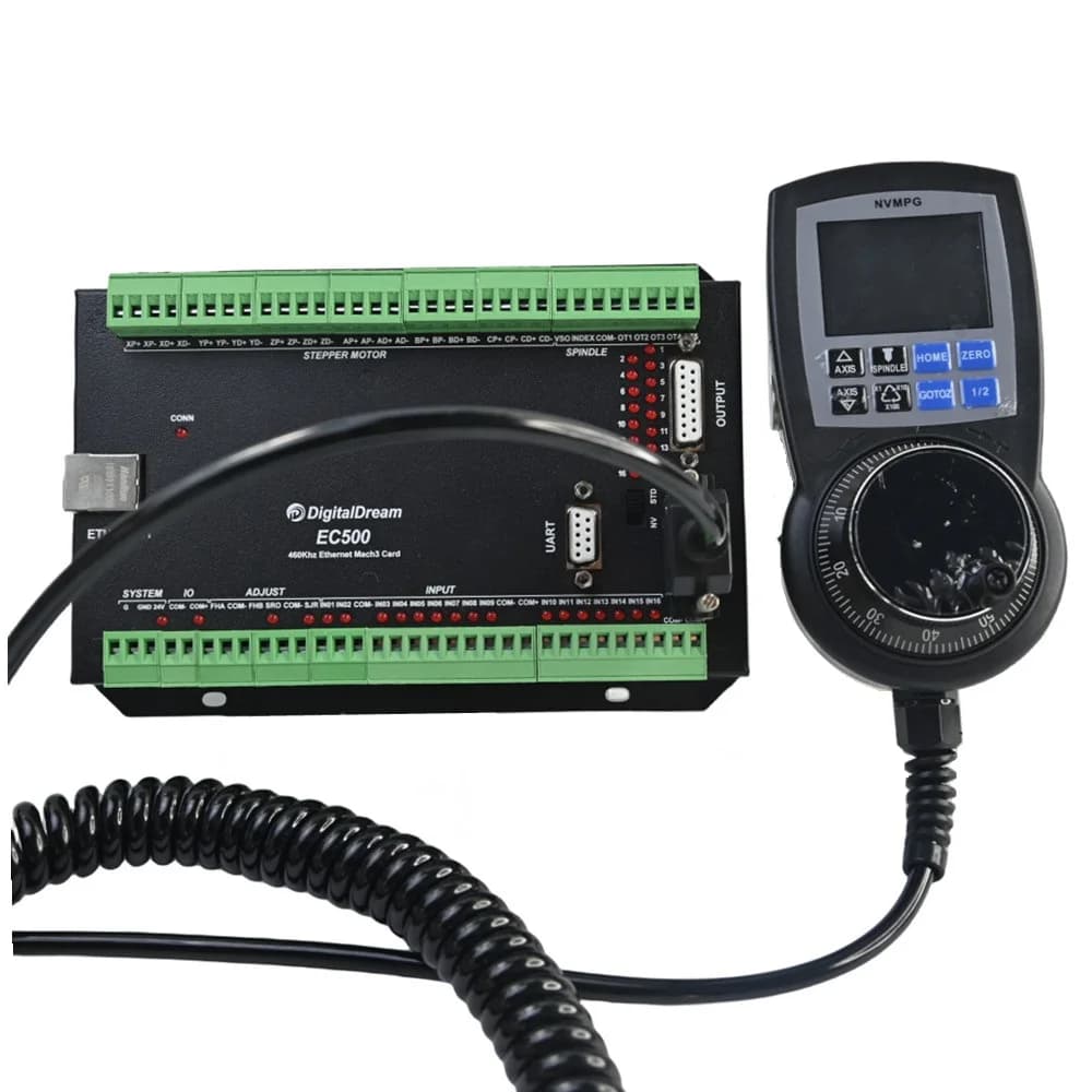 CNC Motion Controller | 4/6-Axis EC500 | MACH3 Ethernet & MPG Handwheel Support - Thumbnail 3