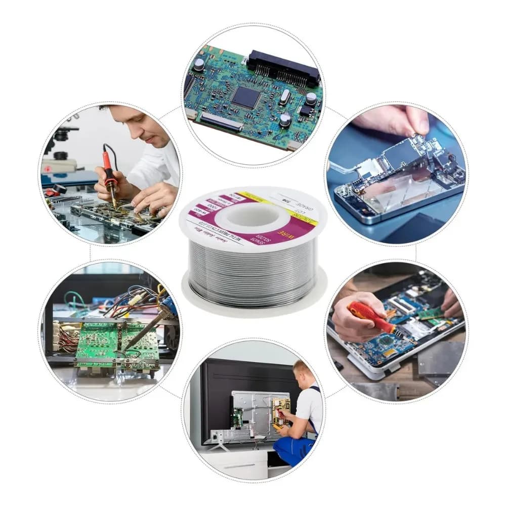 Professional-Grade Rosin Core Solder Wire | No-Clean Flux | 500g, 300g, 100g Rolls for Electrical Repair - Thumbnail 7