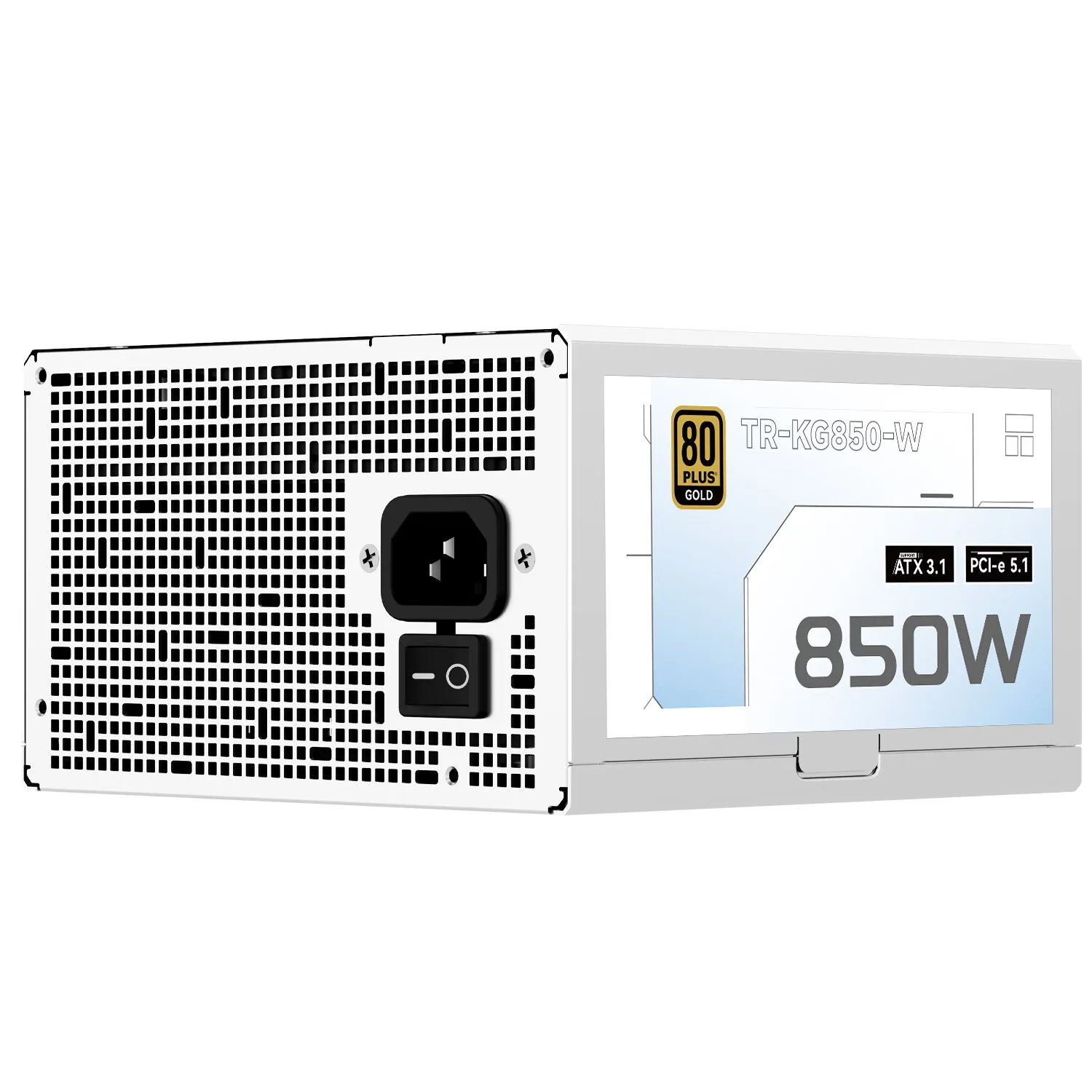 Modular ATX3.1 Power Supply | 850W 80 Plus Gold | 100-240V Universal Voltage | Premium White Edition - Thumbnail 3