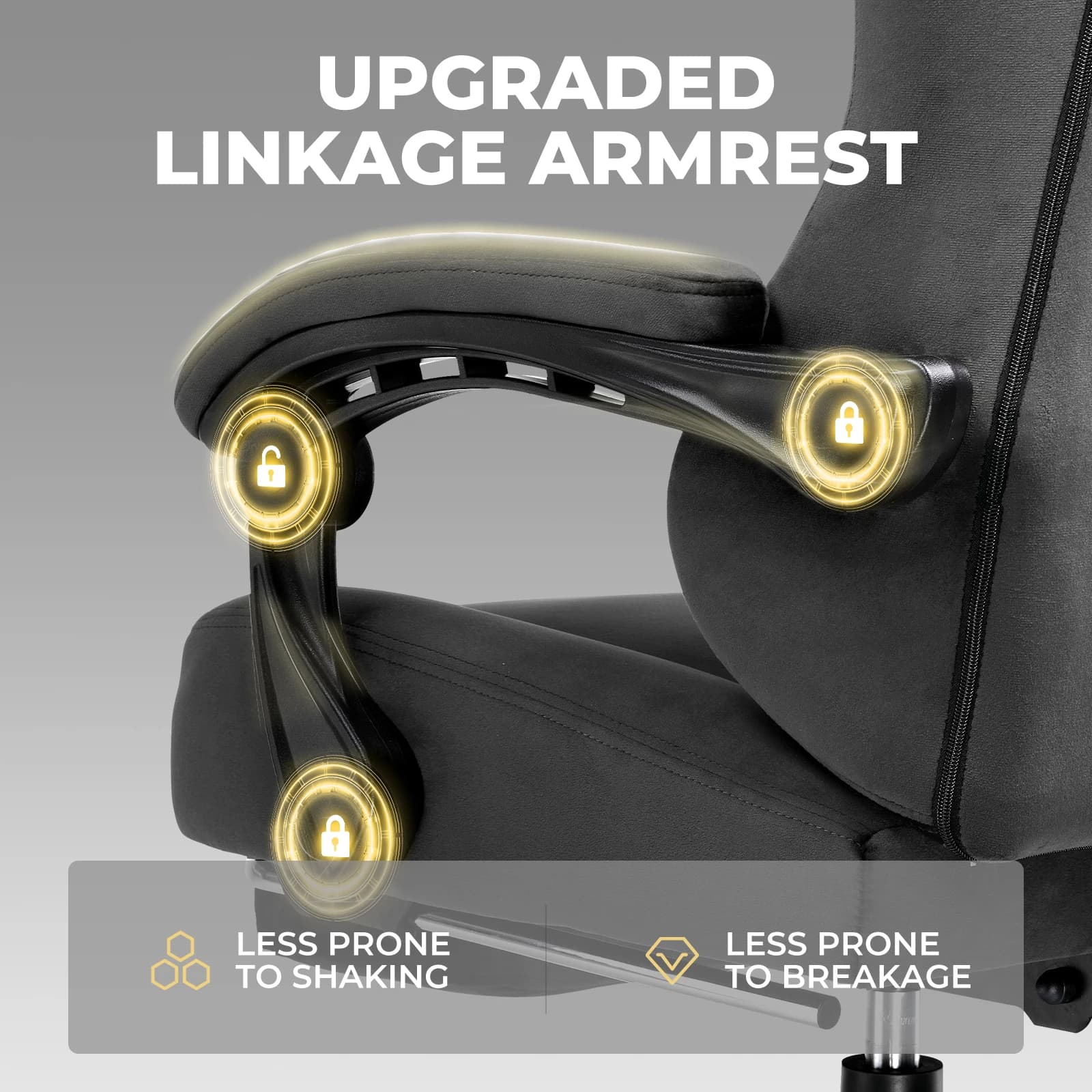 Fabric Gaming Chair | Ergonomic Office Chair | High Quality PC Chair for Long Sessions - Thumbnail 5