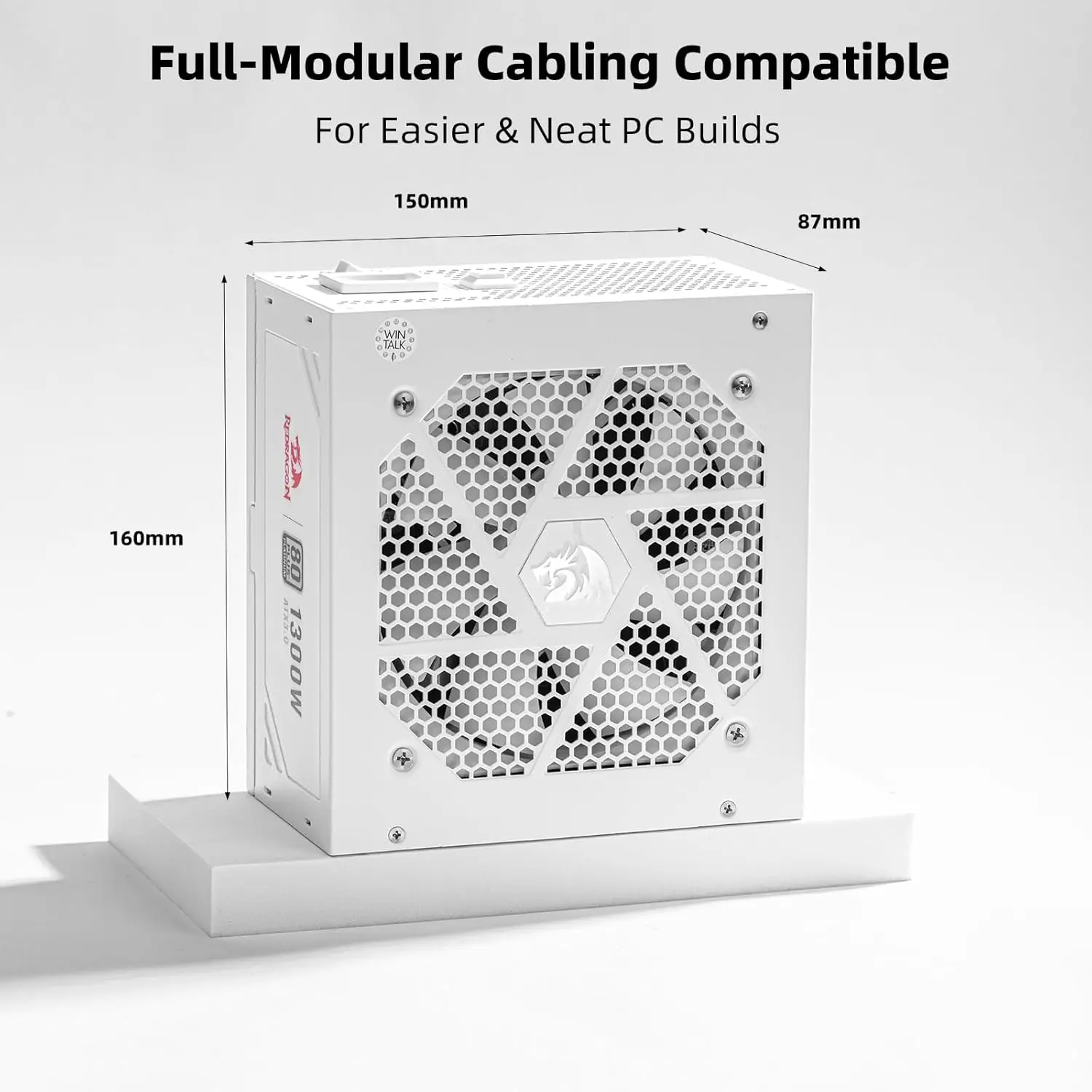 1300W Platinum ATX 3.0 PSU | PCIe 5.0 Ready | Fully Modular Gaming Power Supply - Thumbnail 3