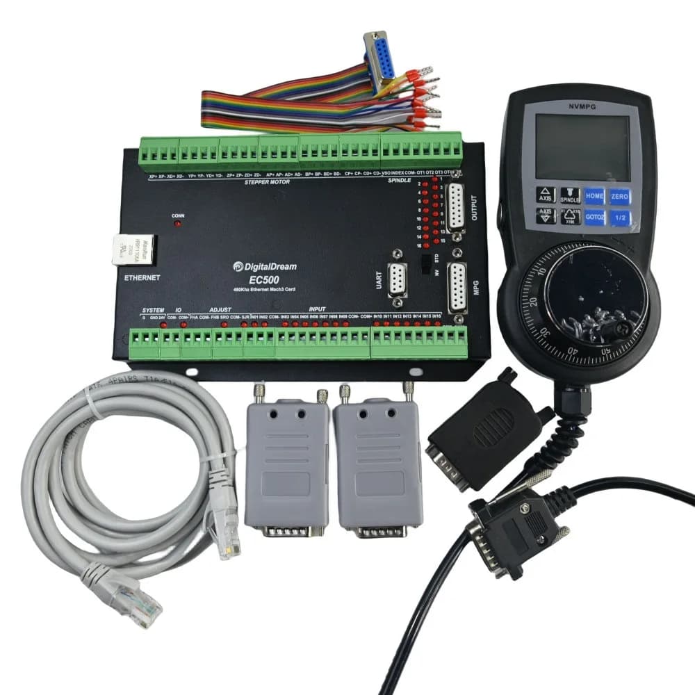 CNC Motion Controller | 4/6-Axis EC500 | MACH3 Ethernet & MPG Handwheel Support - Thumbnail 4
