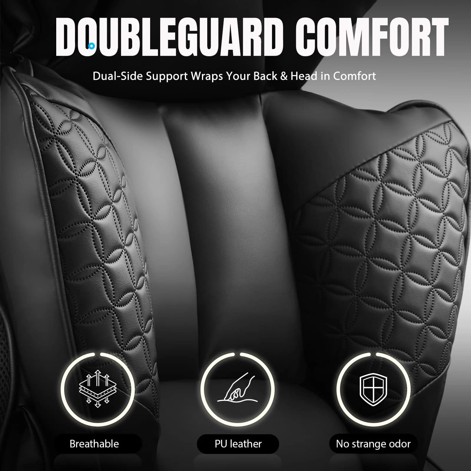 Ergonomic Office Chair | High-Back Leather with Adjustable Armrests | Gaming & Executive Desk - Thumbnail 7