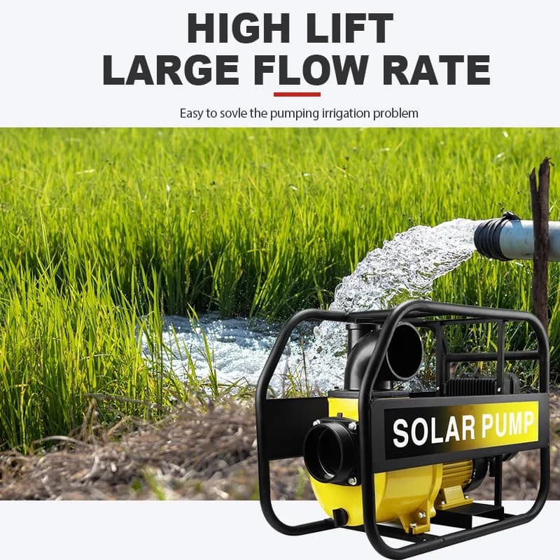Solar Powered Water Pump | 1 HP Self-Priming DC Pump | Portable Irrigation & Shallow Well - Thumbnail 2