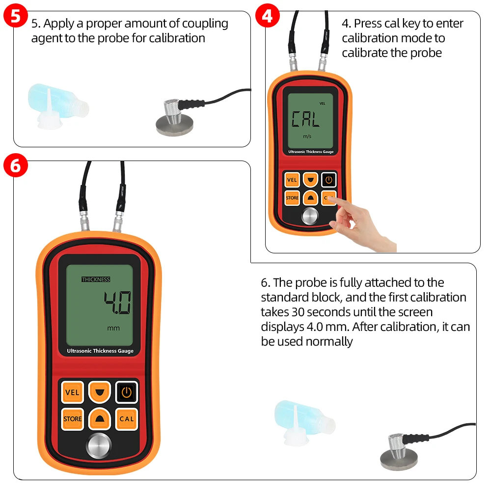 Ultrasonic Thickness Gauge Tester for Metal, Plastic, Glass & Ceramics - Thumbnail 3