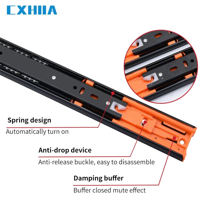 Soft-Close Drawer Slides | 45mm Side Mount | Full Extension | 45kg Load Capacity - Thumbnail 6