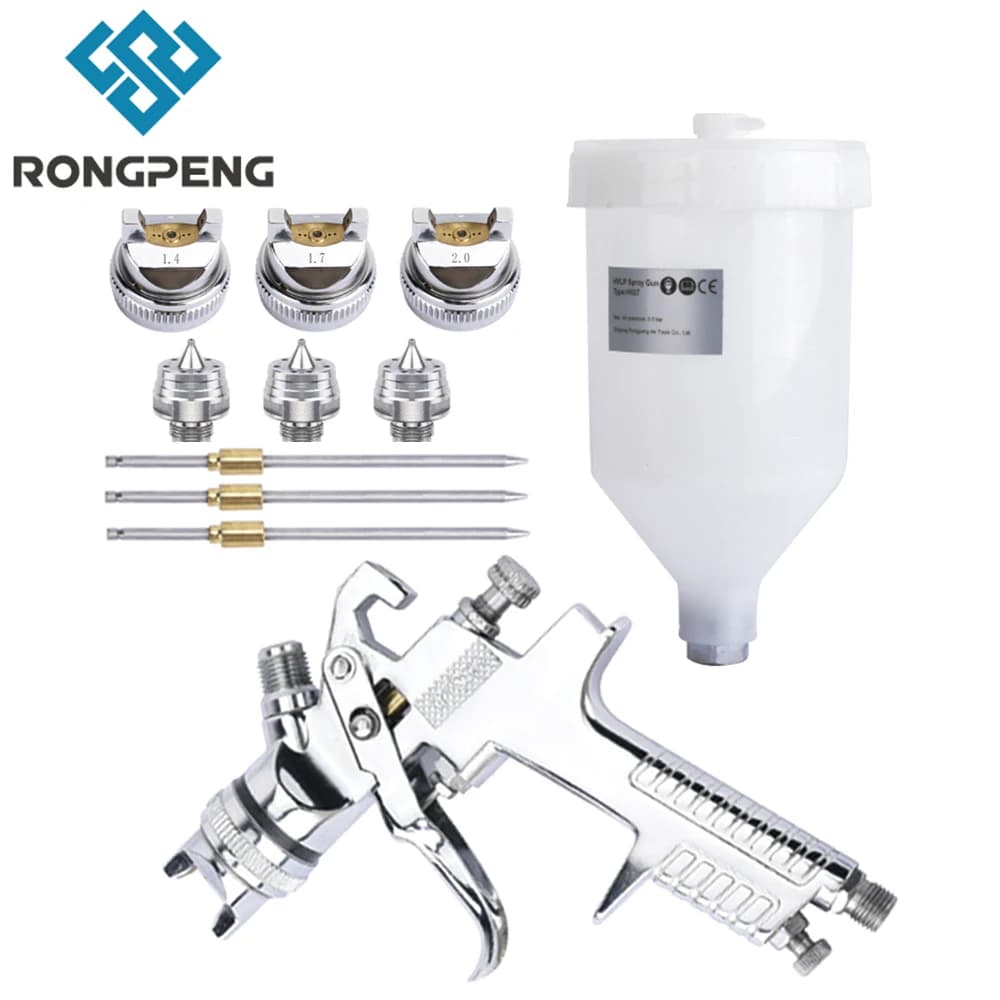 HVLP Paint Spray Gun | 1.4, 1.7, 2.0mm Nozzle Kit | High-Performance Car Painting Tool - Thumbnail 2