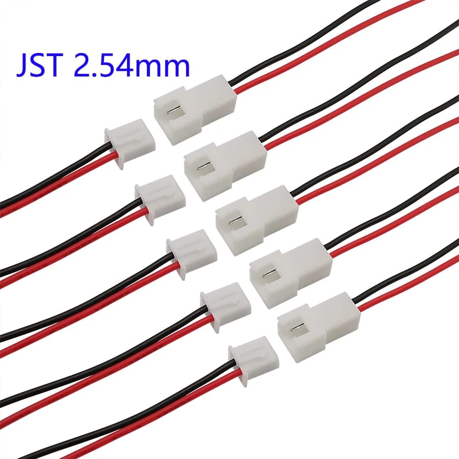2-Pin Connector Kit | 1.25mm, 2.0mm & 2.54mm PH/XH Series | Precision Electronic Wire Plugs - Thumbnail 5