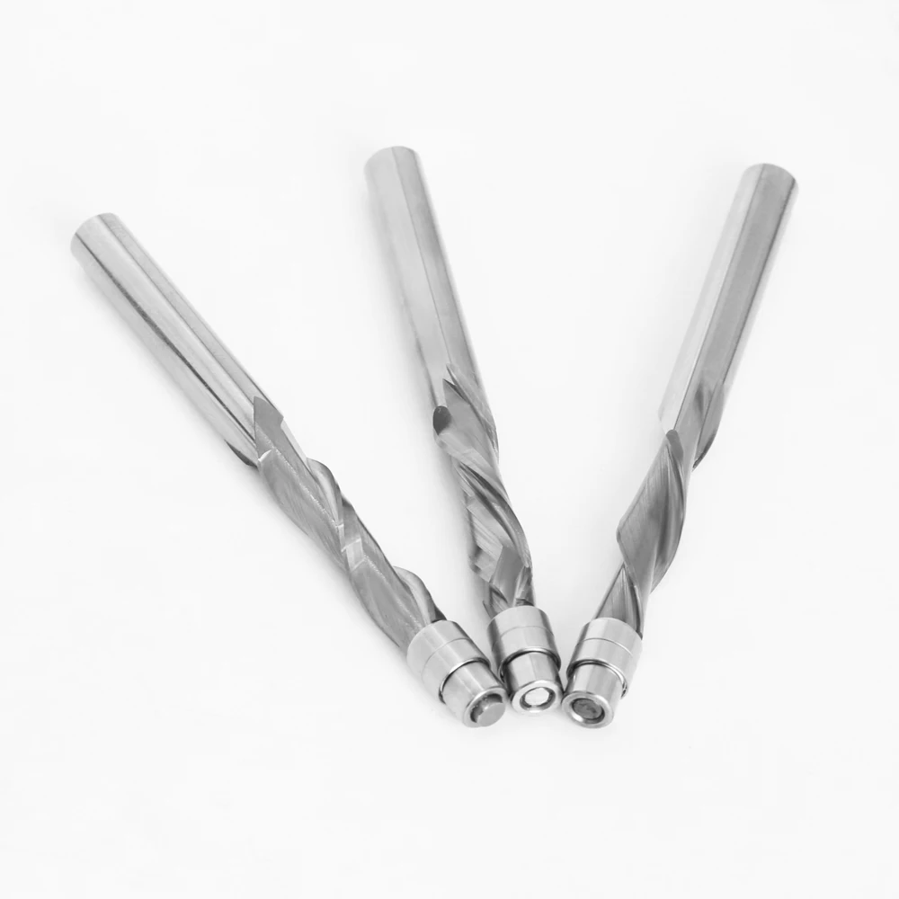 Trim Router Bit | 6mm Carbide Bearing Guide | Two Flute Woodworking End Mill - Thumbnail 4