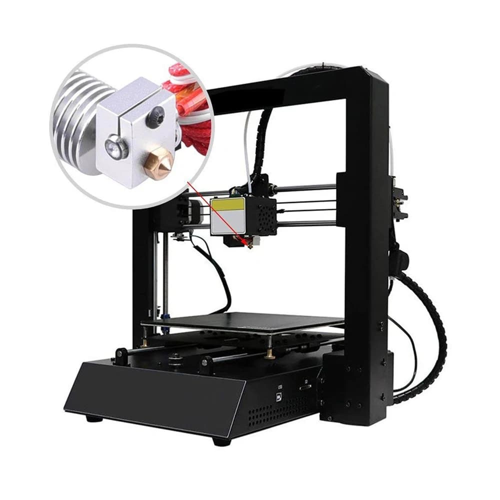 3D Printer Hot End Kit | E3D V6 12V/40W | 1.75mm Filament & 0.4mm Brass Nozzle - Thumbnail 6