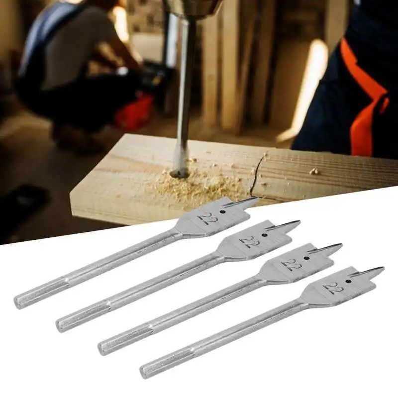 Flat Wood Drill Bit Set | High-Carbon Steel | 13-35mm Spade Bits for Precision Boring - Thumbnail 3