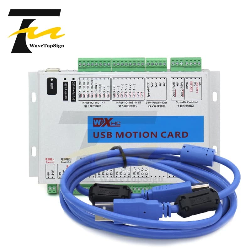 CNC Motion Control Card | USB Interface for Mach3 Software | 3-Axis to 6-Axis Stepper & Servo Motor Support - Thumbnail 2