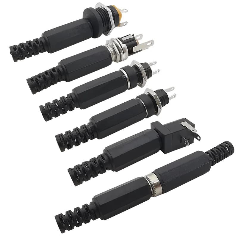 DC Power Connector Kit | 5.5x2.1mm & 3.5x1.3mm Panel Mount Jacks | 10-Piece Set - Thumbnail 6