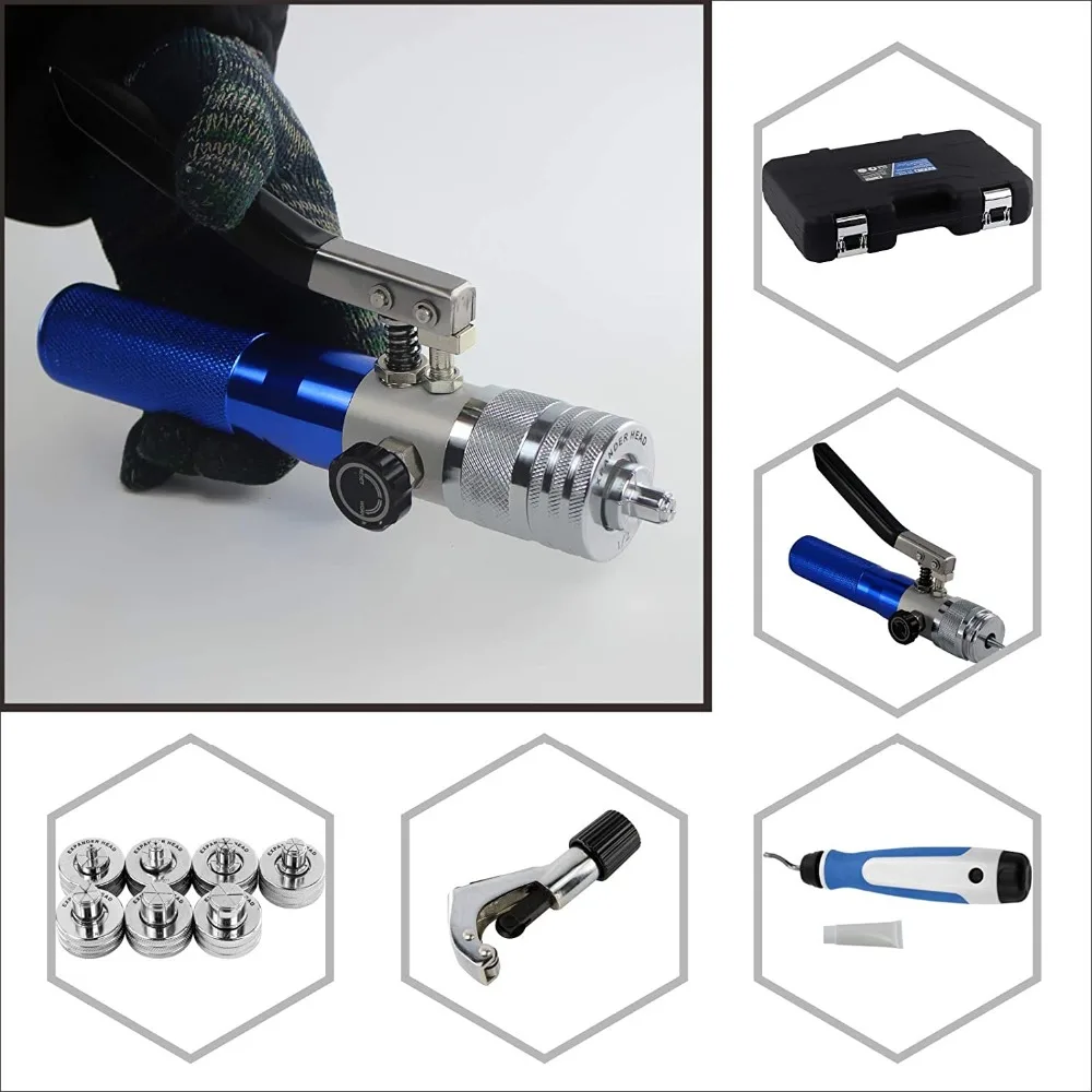 Hydraulic Tube Expander Kit | 1/2 Capacity | Heavy-Duty Swaging & Flaring Tool - Thumbnail 3