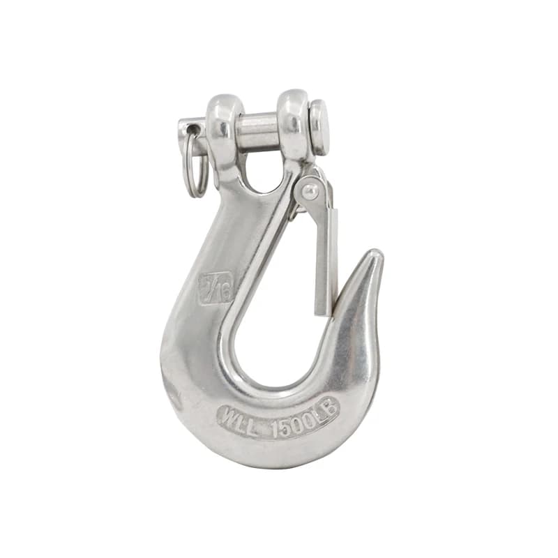 Professional-Grade Cargo Hoist Hook | 1500-3000 lb Capacity | 304 Stainless Steel with Safety Latch - Thumbnail 3