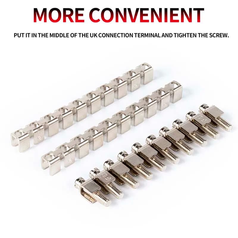 Rail Terminal Bridge Connector | UK Series Fixed Jumper | Professional Electrical Accessory - Thumbnail 3