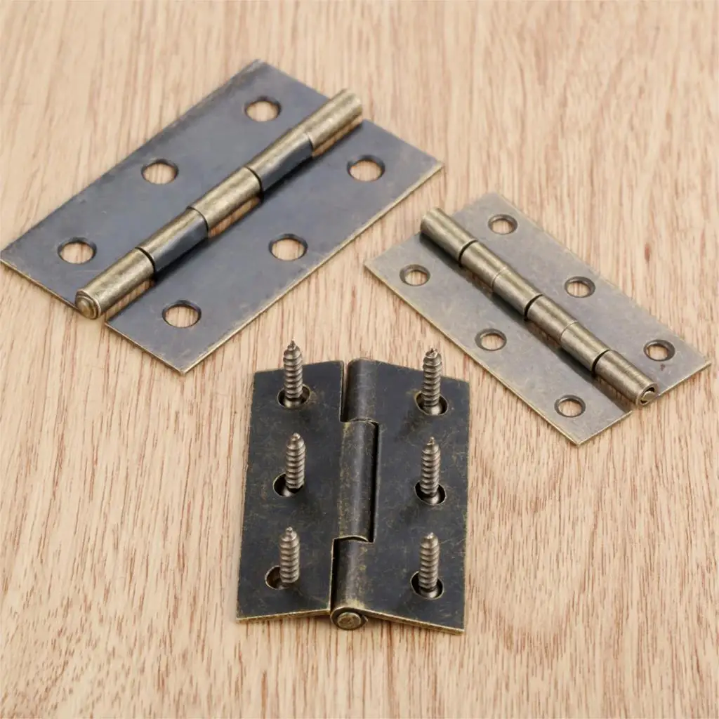 Cabinet Hinges | 2-Piece Vintage Butt Hinge | Decorative Jewelry & Wood Box Hardware - Thumbnail 4